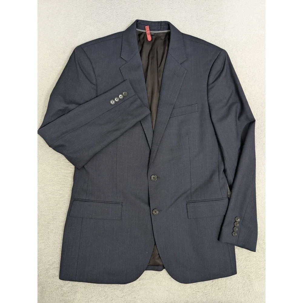 J Crew Ludlow Blazer Mens 40R Navy Blue Slim Fit Wool Stretch Tollegno 1900 Flex